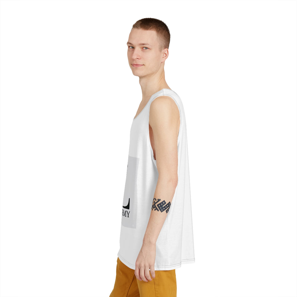 Men's Graphic Tank Top — Minimal Black & White Square Design