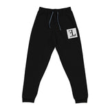 Embroidered Monogram Joggers — Cozy Charcoal Sweatpants with 'H' Patch